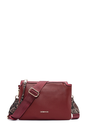Derimod Women's Burgundy Accessory Detailed Crossbody Bag 25Wbd2460Ft