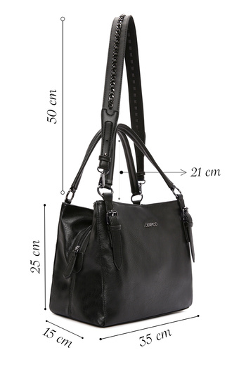 Derimod Women's Black Long Strap Shoulder Bag 25Wbd263218