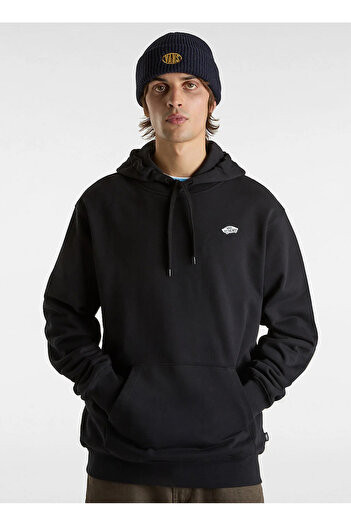 Vans Vn000P52Y281-Style 76 Ii Loose ft C Black Hooded Collar Regular Plain Men's Sweatshirt