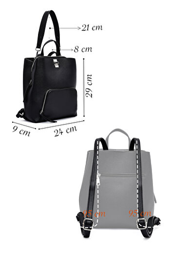Derimod Women's Black Backpack 25Abd2448Ft