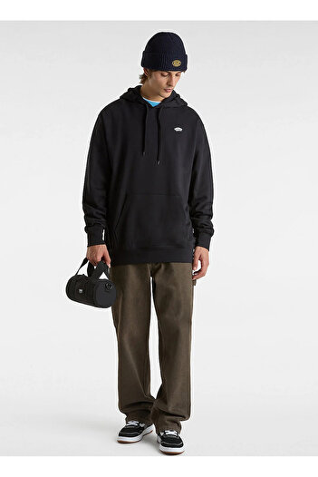 Vans Vn000P52Y281-Style 76 Ii Loose ft C Black Hooded Collar Regular Plain Men's Sweatshirt