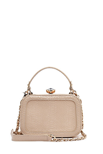 Derimod Geantă de damă bej cu curea lungă Stone Mini Crossbody 25SBD250040