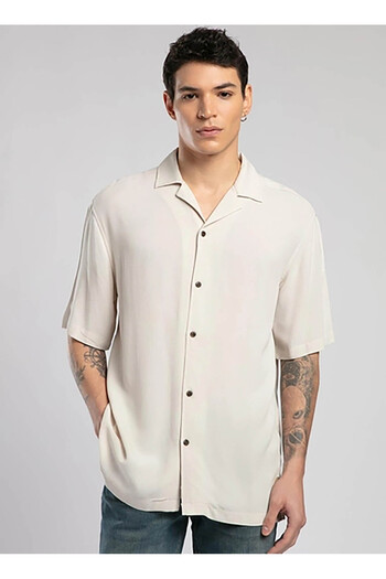 Lee Cooper Ανδρικό πουκάμισο Regular Fit Beige 252 LCM 241020 FAYLIN BEIGE