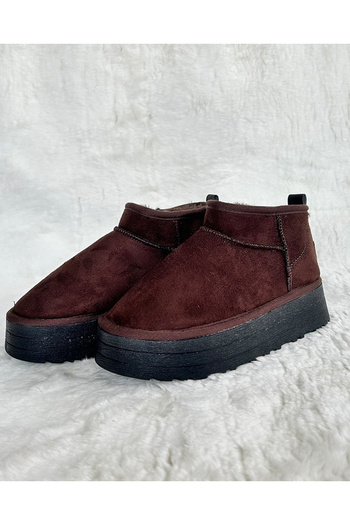 M Miel Χειμερινές Ultra Mini Suede Γυναικείες Μπότες - Χοντρή σόλα & Μποτάκι