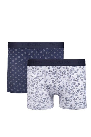 Tudors Men's Flexible Cotton Lycra Boxer Set of 2