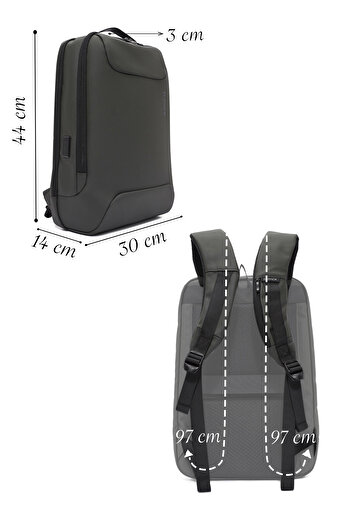Derimod D-Pack Unisex Khaki Technological Hardcase Backpack 23Sbd3011Hc