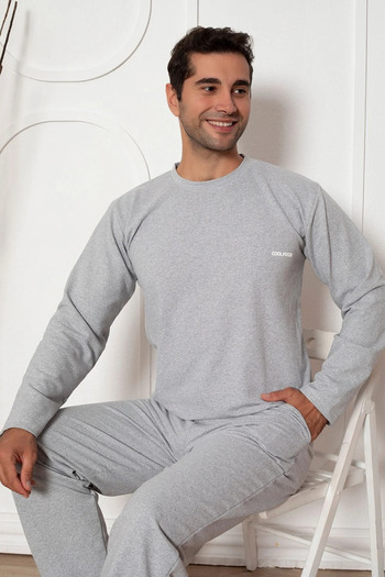 Ayans Pijama Double Thick Two Thread Pocket Men's Pajama Set