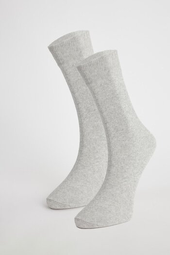 Tudors 2 Pack Plain Gray Men's Socks