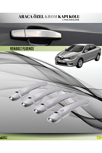 ACK Dizayn RENAULT FLUENCE TEK SENSÖRLÜ ARACA ÖZEL KROM KAPI KOLU PASLANMAZ ÇELİK A+