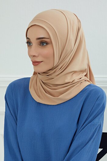 Aisha's Design Практичен плетен шал, PS-16, кремав