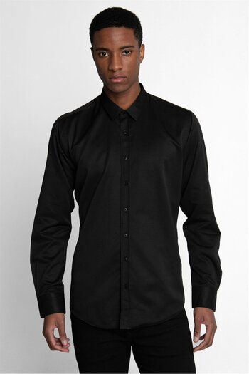 Tudors Cămașă modernă pentru bărbați, din bumbac, slim fit, ușor de călcat