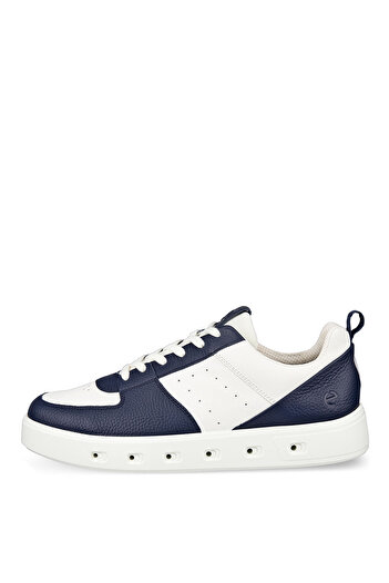 Ecco Beyaz - Lacivert Erkek Deri Sneaker ECCO STREET 720 M SNEAKER GTXS