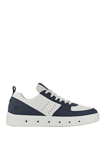 Ecco Beyaz - Lacivert Erkek Deri Sneaker ECCO STREET 720 M SNEAKER GTXS