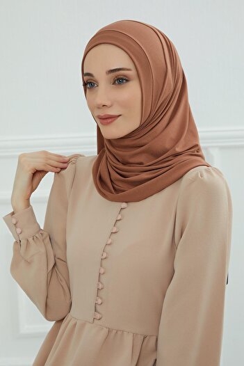 Aisha's Design Πρακτικό χτενισμένο βαμβακερό σάλι, PS-16, Σκούρο καφέ