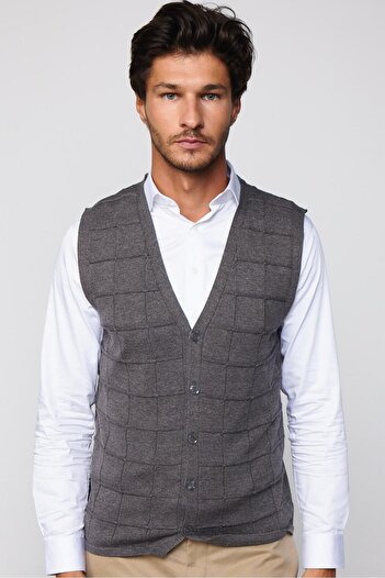Tudors Ανδρικό φανελάκι με τετράγωνο σχέδιο σε Slim Fit