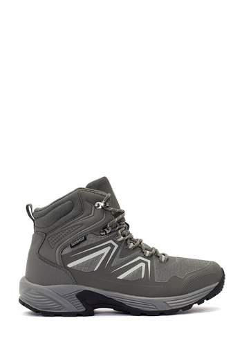 Derimod Dry Men's Gray Laced Waterproof Leather Outdoor Boots 24Wfd 693514