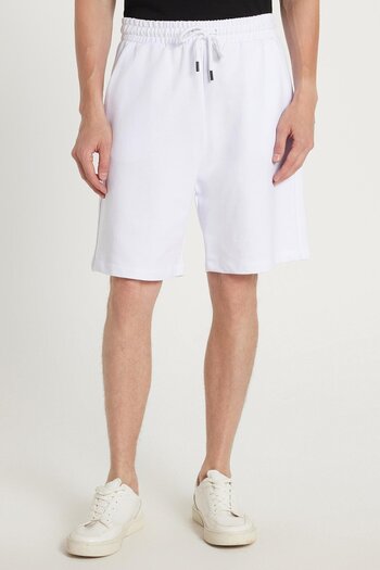 Tudors Men's Relax Fit Relaxed Fit 100% Cotton White Shorts with Lacing at the Waist