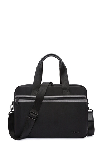 Derimod حقيبة قماش سوداء طويلة للرجال من D-Pack 24WBD30146F