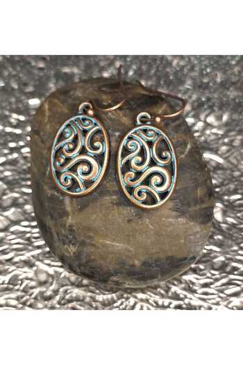 Ivory Pearl Ethnic Authentic Retro Earrings