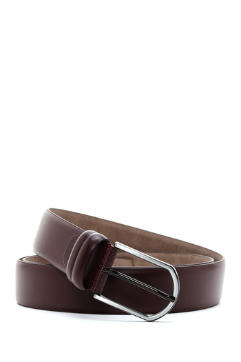 Derimod Men's Burgundy Leather Belt 000A2D1200218
