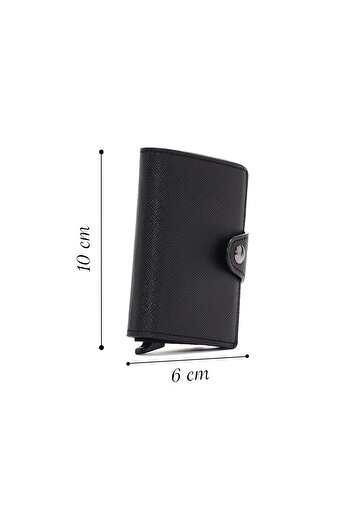 Derimod Women's Black Mechanism Card Holder 000A2D5092Cv