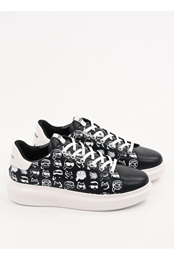 Karl Lagerfeld Siyah - Beyaz Erkek Sneaker KAPRI MENS Twin NFT Graffiti