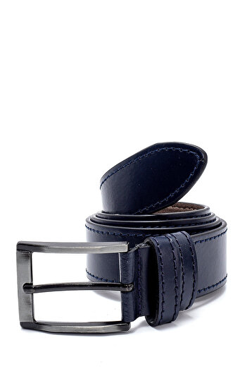 Derimod Ανδρική δερμάτινη ζώνη Navy Blue 000A2D1212118
