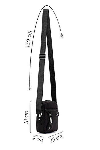 Derimod Men's Black Crossbody Bag 22Wbd32026F