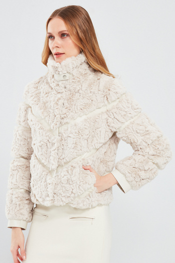 Derimod Melrose Kadın Beyaz Teddy Deri Mont 22WGD5019FF