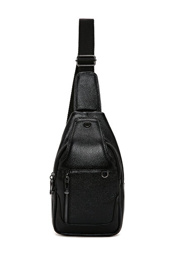 Derimod Men's Black Leather Crossbody Bag 23Sbd3100Ft