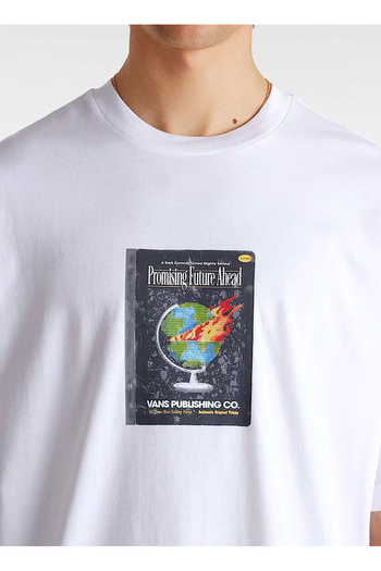 Vans Vn000M5Wwht1-Paperback Writer Ss White Round Neck Regular Plain Men's T-Shirt