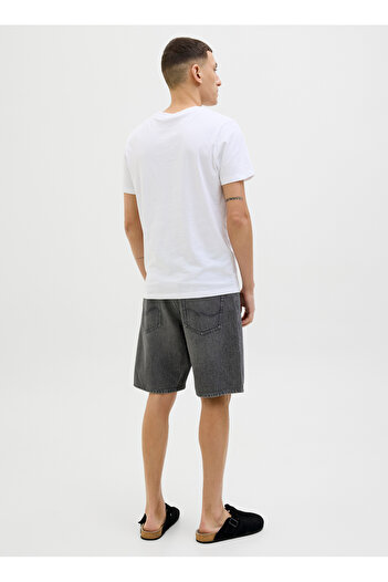 Jack & Jones Jack & Jones Erkek Jjıtony Rahat Kesim Jean Şort 12269533 Siyah