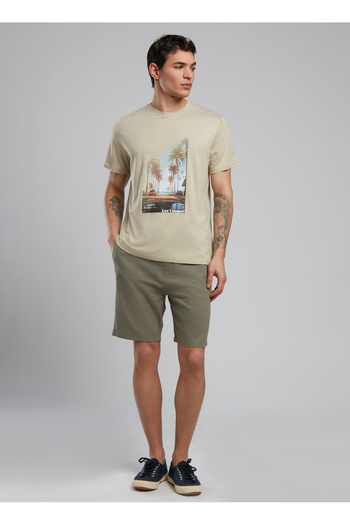 Lee Cooper Relaxed Khaki Men's Shorts 252 Lcm 221014 Burf Khaki