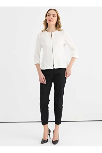 Selen Standart Ekru Kadın Ceket 25YSL1466