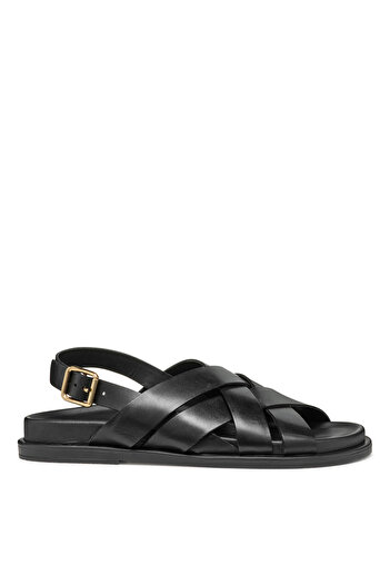 Geox Leather Black Women's Sandals D55Ywa