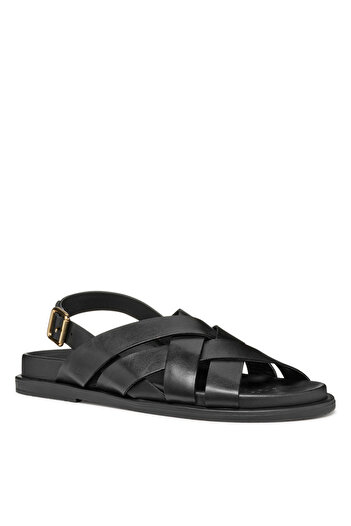 Geox Leather Black Women's Sandals D55Ywa
