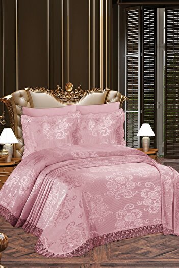 Çt Çeyizci Tekstil Double Pique Set Powder - Berfin