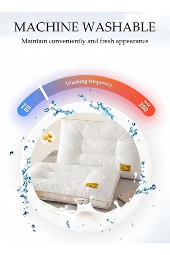 fun zone 2PCS Sleeping Pillow Washable Soybean Fiber Neck Support Pillow Bed Pillows with Polyester