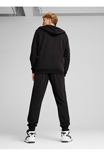 Puma Puma 68485501 Hooded Sweat Suit Siyah Dik Yaka Regular Fit Düz Erkek Eşofman Takımı