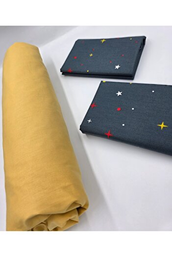 pınarhome collectıon 100% COTTON FABRIC RUBBERED SHEET+PILLOW CASE CORNER DEEP 28-30 CM SOFT FABRIC NEW SEASON