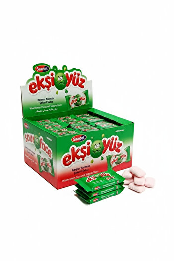 SAADET Ekşiyüz Karpuzlu sakız 100 Adetli 350gr