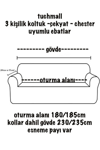 Bright Home Kadife 3 Kişilik Koltuk Örtüsü Lastikli Kanepe Örtüsü | Lastikli Koltuk Örtüsü | Koltuk Kılıfı