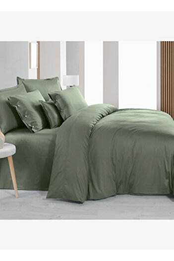 Sarev Green Duvet Cover Set Monochrome Stn Nt Ck 2Y D, S Green