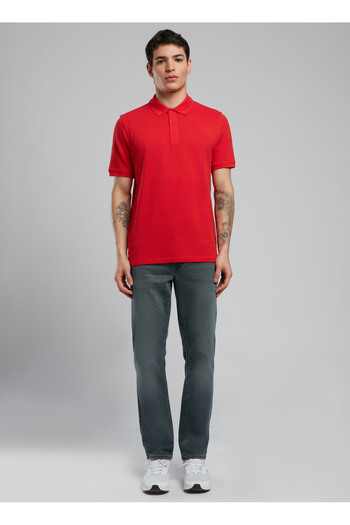 Lee Cooper Red Men's Polo T-Shirt 252 Lcm 242012 Twins Red