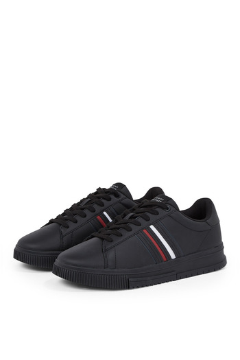 Tommy Hilfiger Siyah Erkek Sneaker MODERN CUPSOLE STRIPES LTH