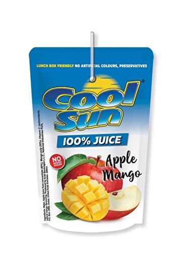 cool sun Cool Sun100% Apple & Mango Juice 200ml No Add Sugar X 40 Pcs