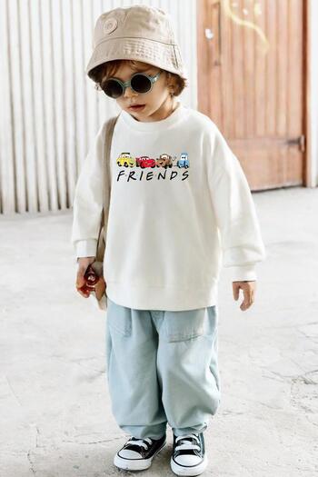 Monila Unisex Printed 3 Thread Fabric Cotton Sweatshirt