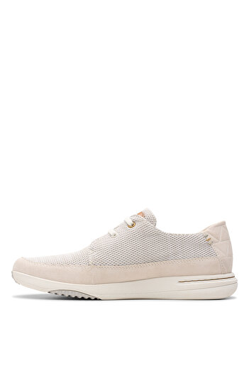 CLARKS Süet Beyaz Erkek Günlük Ayakkabı Easeway Lace