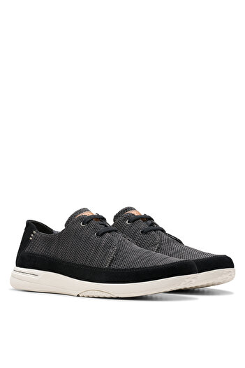 CLARKS Süet Siyah Erkek Günlük Ayakkabı Easeway Lace