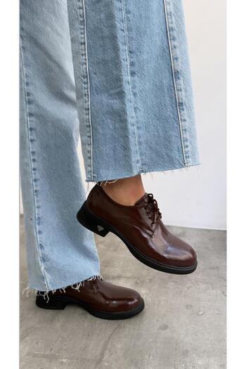 luuq shoes Apex Lace-Up Patent Leather Women's Oxford Shoes